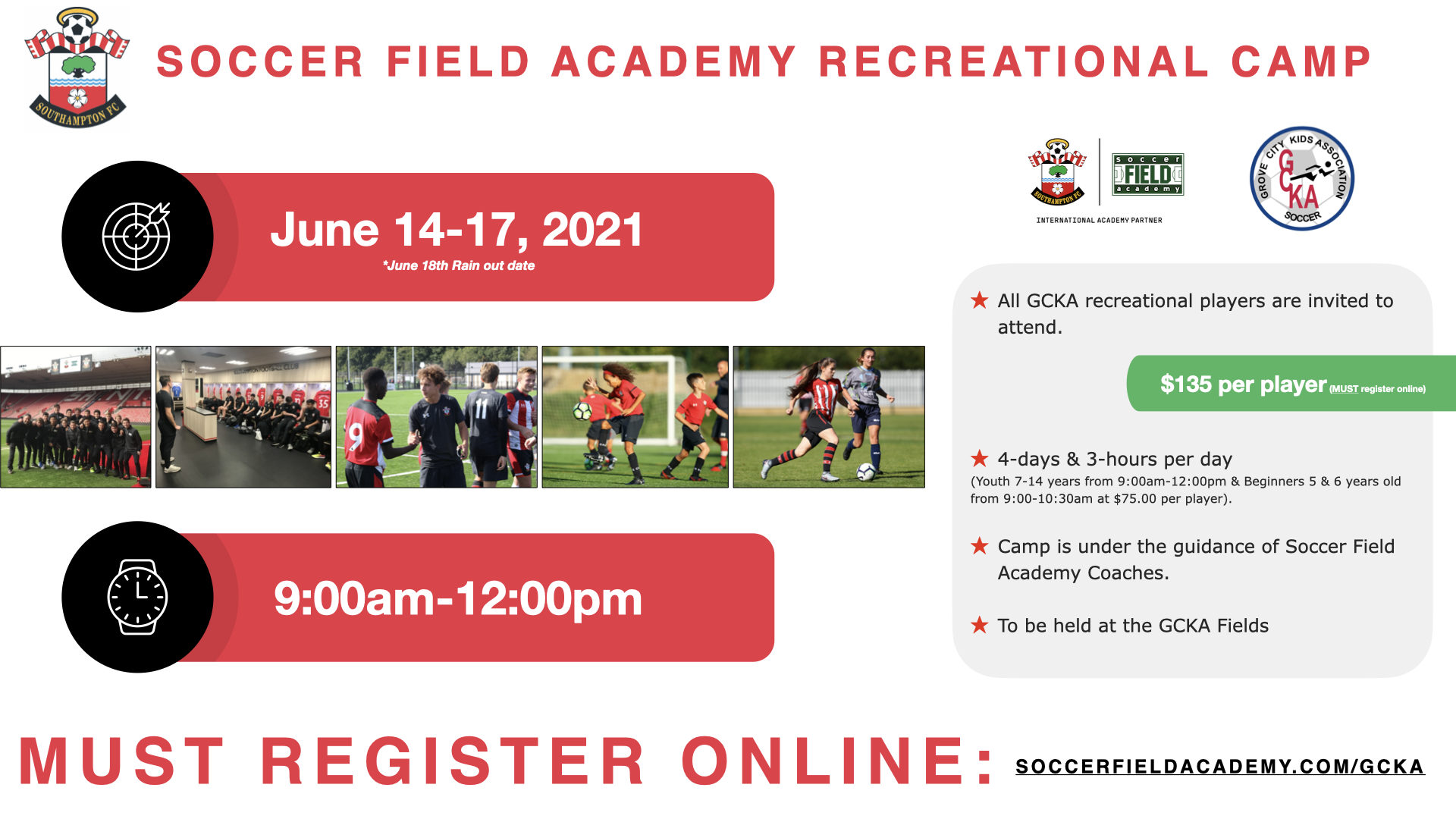 GCKA Youth & Beginner Camps Soccer Field Academy